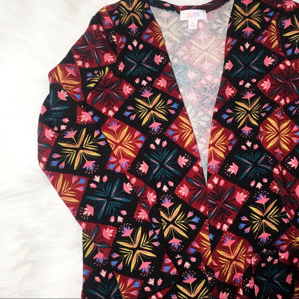 LuLaRoe Sarah cardigan boho bright size small